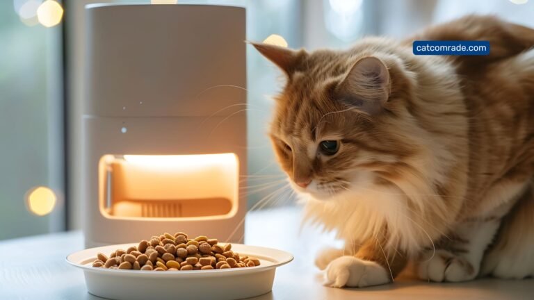 10 Battery Powered Automatic Cat Feeder for Convenient Timed Pet Feeding
