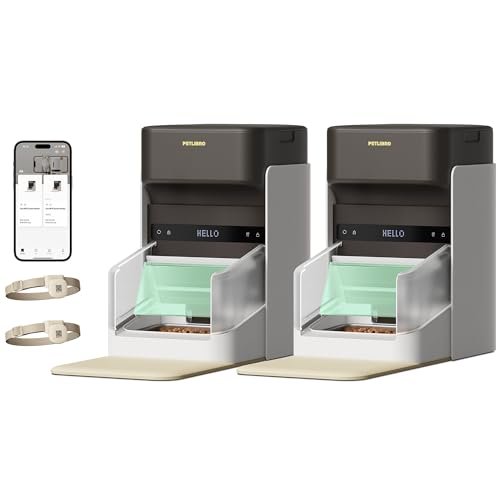 PETLIBRO RFID Automatic Cat Feeder for 2 Cats, Collar Tag Activated Personal Meal, 5G&2.4G Wi-Fi Programmable Food Dispenser for Multiple Cats with Different Diets