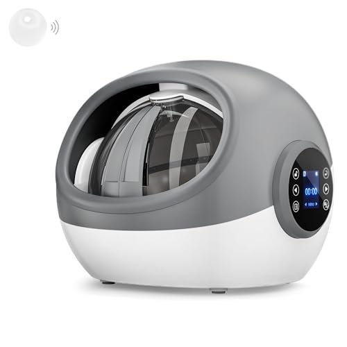 Upgraded RFID Cat Feeder with Collar Sensor – 4 Feeding Modes, Anti-Theft Pet Feeder for Multi-Cat Households, Timed Collar-Activated Feeder for Special Diets & Portion Control (Gray)