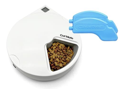 Cat Mate C500 - 5 Meal Digital Automatic Feeder with Ice Packs for Cats and Small Dogs