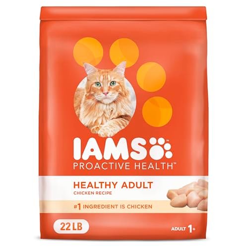 IAMS Proactive Health Adult Healthy Dry Cat Food with Chicken, 22 lb. Bag
