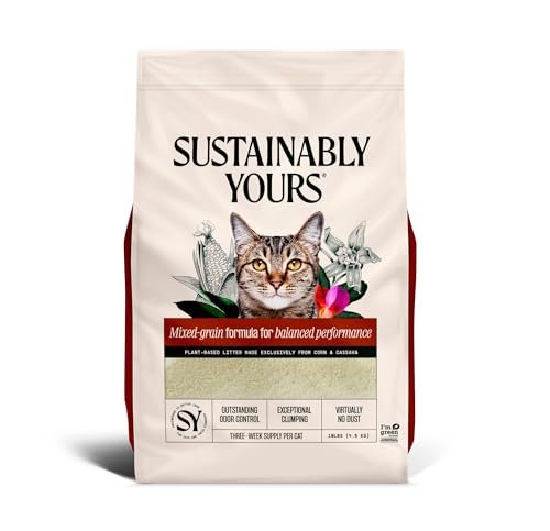 Sustainably Yours Cat Litter, Mixed-Grain Formula 10 lbs