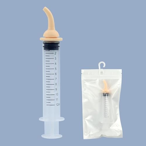 Fujolu Clear Pet Feeding Syringe - Oral Medication Dispenser for Dogs & Cats - BPA-Free Plastic with Measurement Marks - Ideal for Liquid Medicine, Food Paste & Hydration
