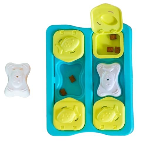 Catstages Kitty Cube Interactive Treat Puzzle Cat Toy, Blue