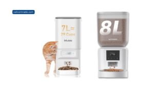 7 Large Automatic Cat Feeder with Programmable Portions and Voice Recorder