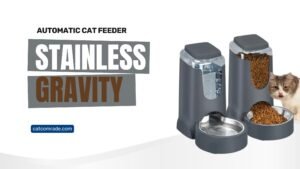 Automatic Cat Feeder and Water Dispenser with Stainless Steel Bowl