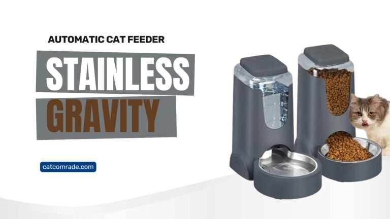 Automatic Cat Feeder and Water Dispenser with Stainless Steel Bowl