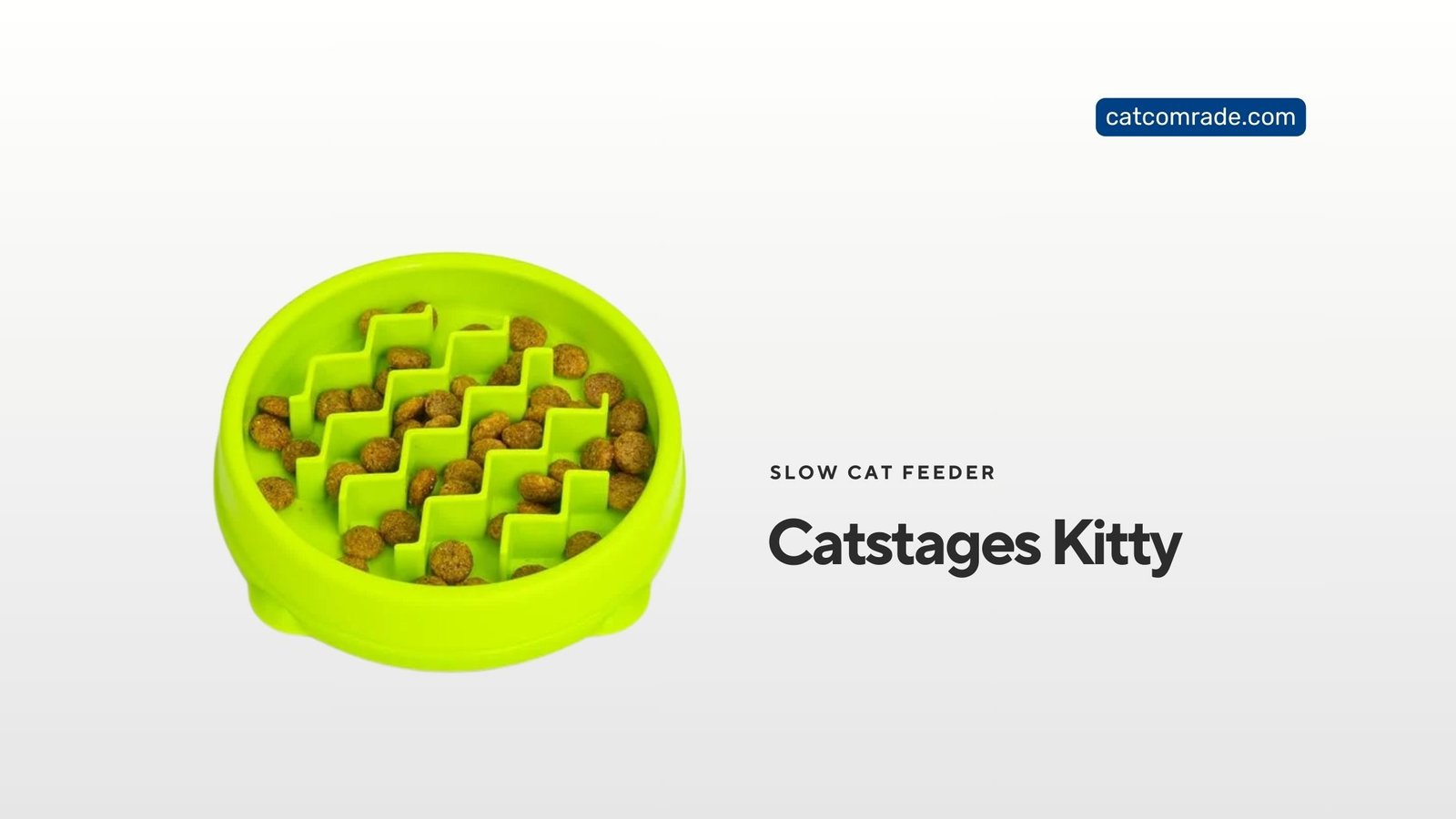 Catstages Kitty Slow Feeder Cat Bowl: Prevent Bloat & Boost Digestion