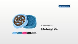 MateeyLife 1 Interactive Puzzle Cup for Cats & Dogs: Blue Slow Feeder Bowl