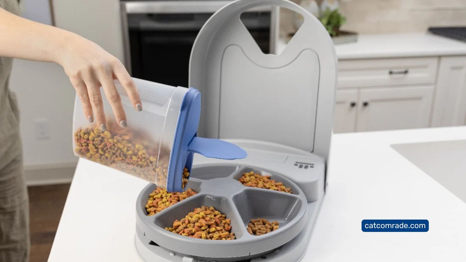 Petsafe 5 Meal Feeder_ Convenient Automatic Feeding for Multiple Pets