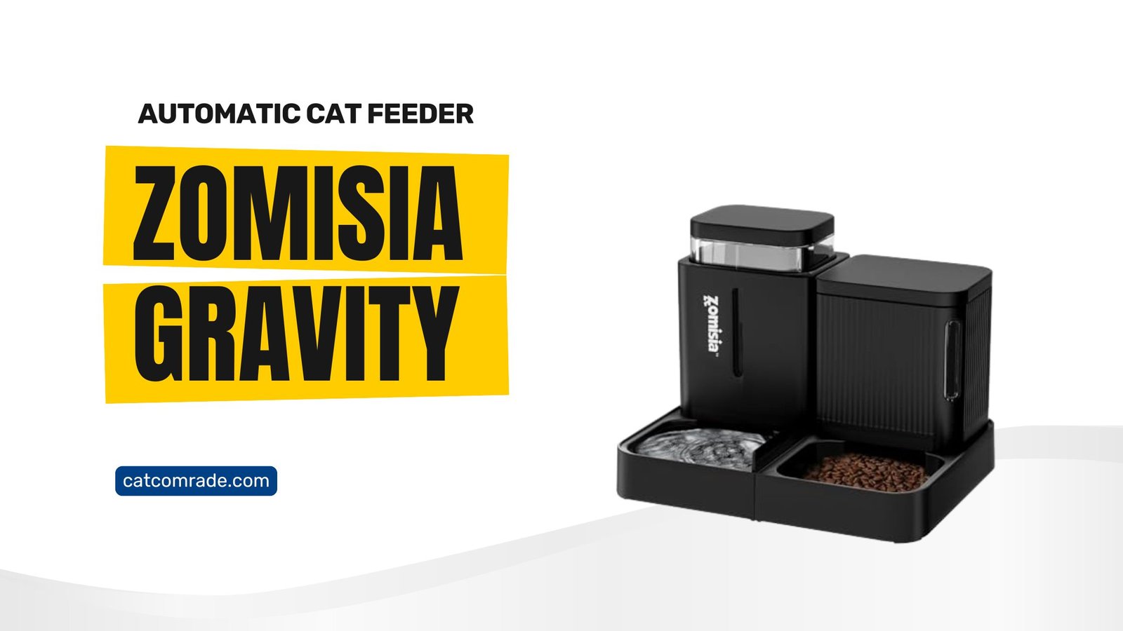 ZOMISIA Gravity Cat Feeder and Water Dispenser