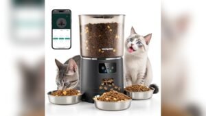 Vacqueen Automatic Cat Feeder for 3 Cats