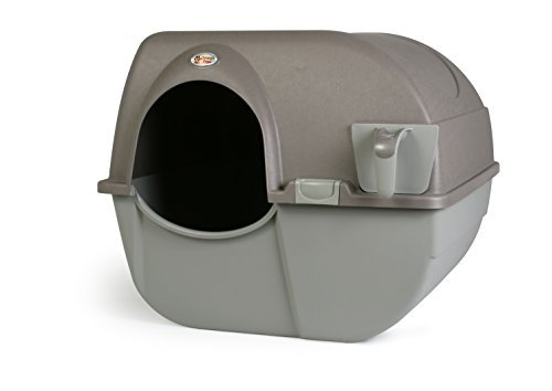 Omega Paw Roll 'N Clean New Litter Box, Marrone, Large