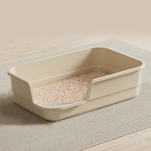 LoopTime Extra Large Cat Litter Box with High Sides,Cats Boxes for Indoor Cats,Cat Litter Pan for Kitty,Litter Box with Low Entry,Easy to Clean,Anti-Splashing,23.6