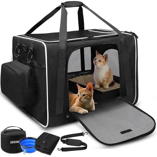 Petskd Extra Large Cat Carrier with Litter Box 24