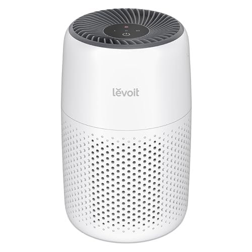LEVOIT Air Purifiers for Bedroom Home Dorm, 3-in-1 Filter Cleaner with Fragrance Sponge for Better Sleep, Filters Smoke, Allergies, Pet Dander, Odor, Dust, Office, Desktop, Core Mini-P, White