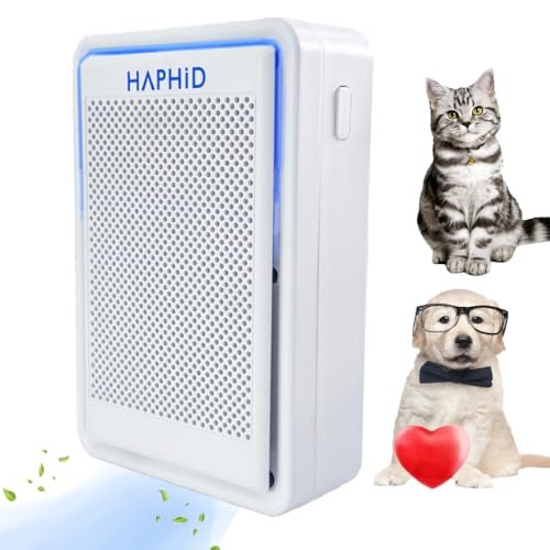 HAPHID Cat Litter Deodorizer 99%, Pet Odor Eliminator for Strong Odor with Catalyst Filter, Air Purifier Plug In Air Freshener for Home & Pets Litter Box Room Wardrobe Toilet Shoe Cabinet (White）