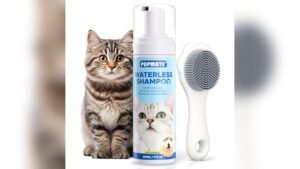 Cat Waterless Shampoo with Brush: Quick, Vet-Recommended Clean